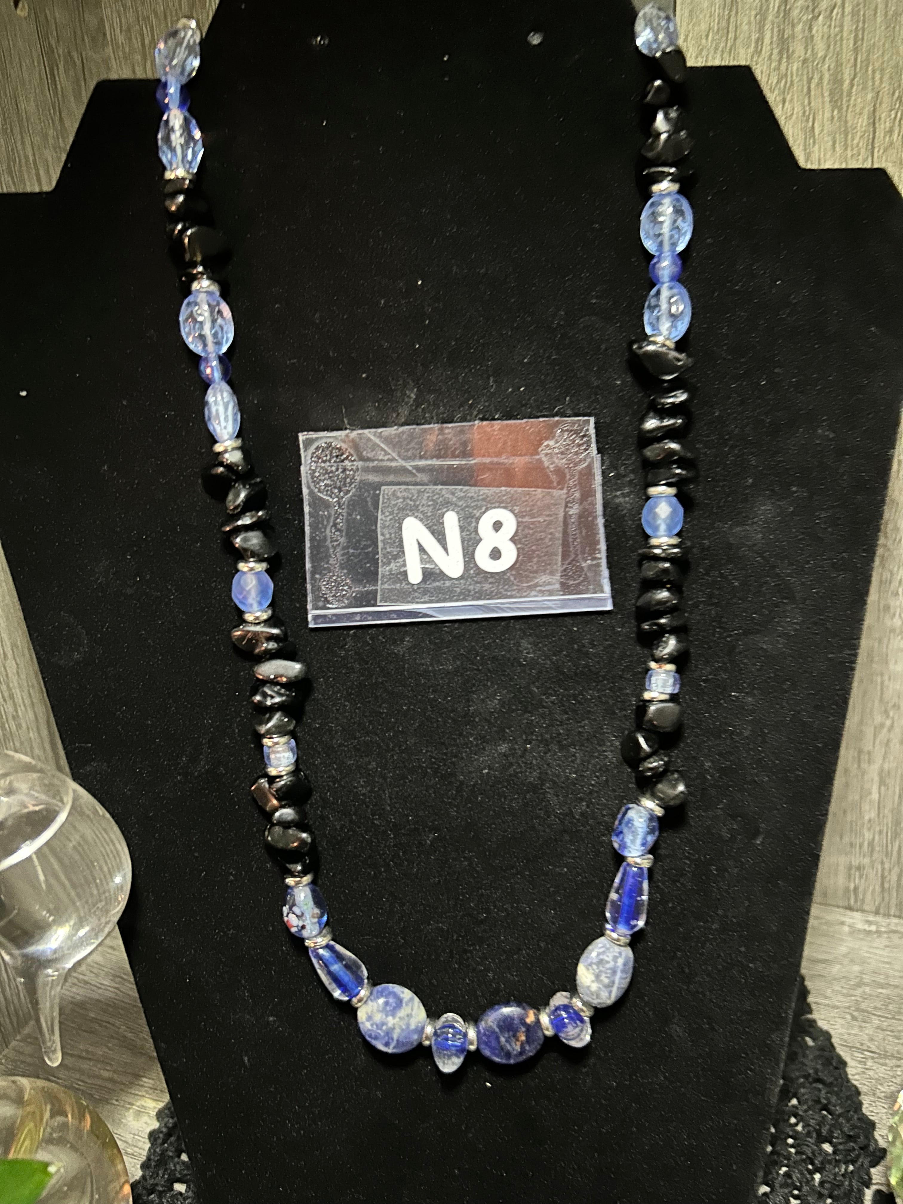 Blue Ocean Glass Bead Necklace