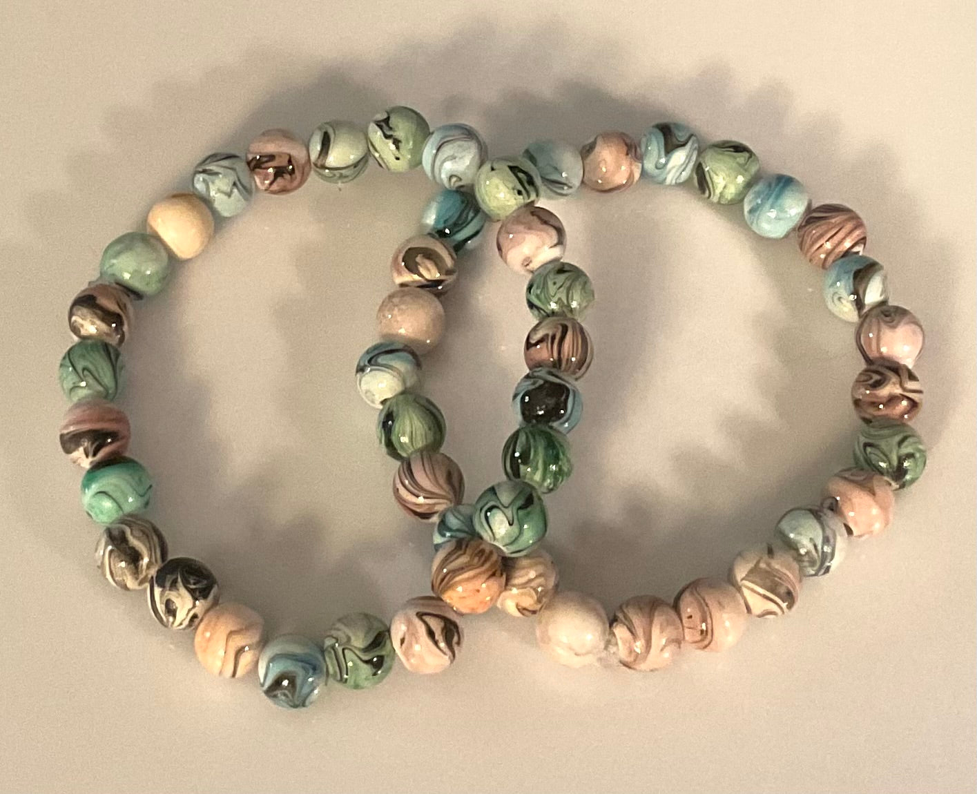 Multi-Color Glass Bead Bracelet Set