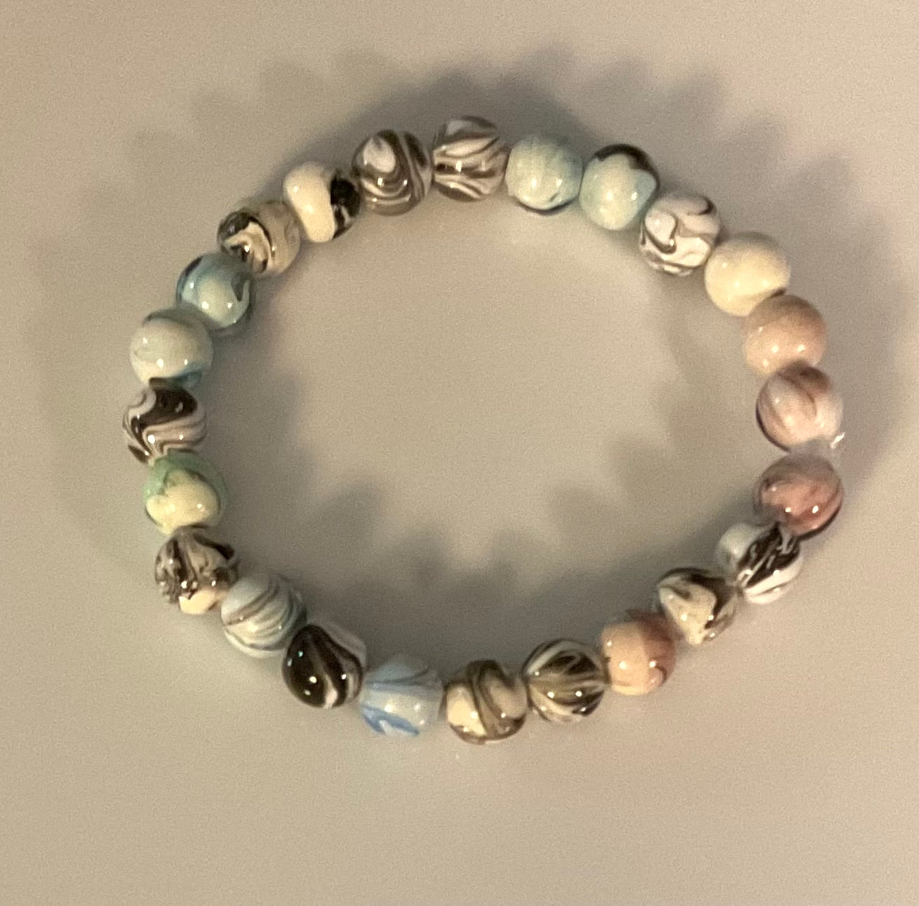 Multi-Color Glass Bead Bracelet