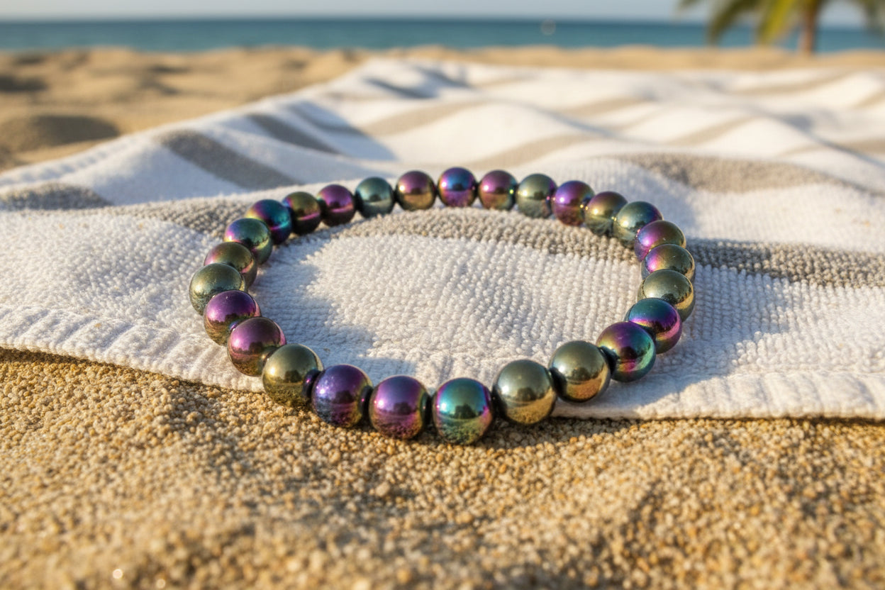 Multicolor Metallic Bead Bracelet
