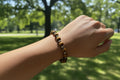 Light Brown Wood & Tiger Eye Beaded Bracelet