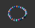 Bright Multi-Color Glass Bead Bracelet Set